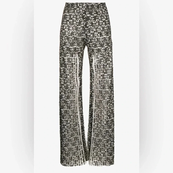 ! HUISHAN ZHANG
Pleated Lace Trousers In Black sz 8 - Picture 1 of 10